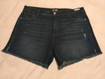 18 Terra Sky Womens Shorts Navy blue distressed wash Plus  New