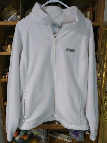 3X Columbia Womens Coat Jacket White Solid fleece polyester Plus  VGC