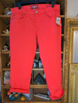 12/31 Lucky Brand Womens Pants Capri salmon sweet'n crop   New