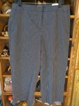 12 Izod Womens Pants Black white stripe Capri stretch Regular  New