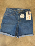 6 Riders by Lee Womens Shorts Blue stretch denim mid rise Regular  New