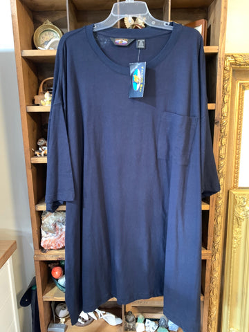 6X Falcon Bay Mens Shirt Top Navy 100% cotton chest pocket Big  New