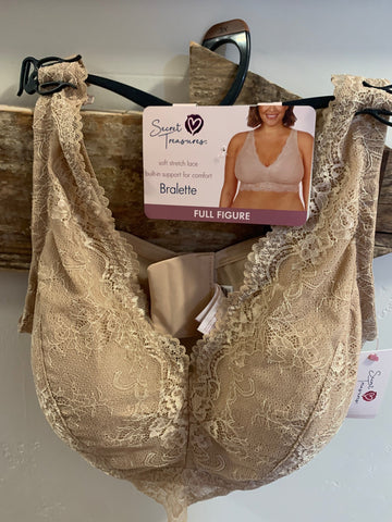 3X Secret Treasures Womens Bra Nerd lace, soft stretch, Fulton support, comfort Bralette Plus  New