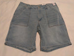 16 Time&Tru Womens Shorts Light blue wash cargo High rise Plus  New