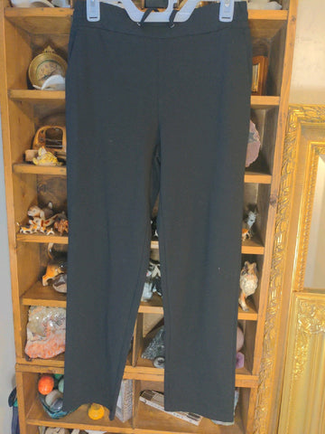 S Time&Tru Womens Pants Black solid stretchy Regular  New
