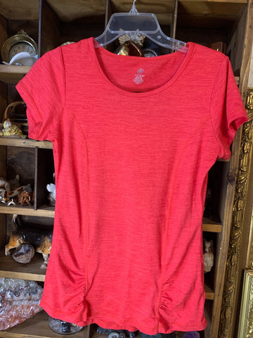 S Gaiam Womens Activewear Melon Short Sleeve Shirt Regular  VGC