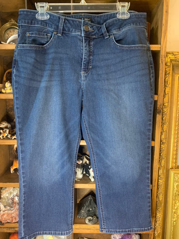 16M Riders by Lee Womens Pants Blue stretch denim Capr Plus  VGC