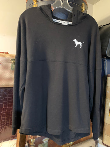 L Victoria's Secret Womens Shirt Top Black Hoodie VS PINK Regular  Used