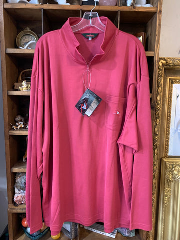 XXXL Redington Mens Shirt Top Faded Brick 1/4 zip Long Sleeve wicking UPF Big  New