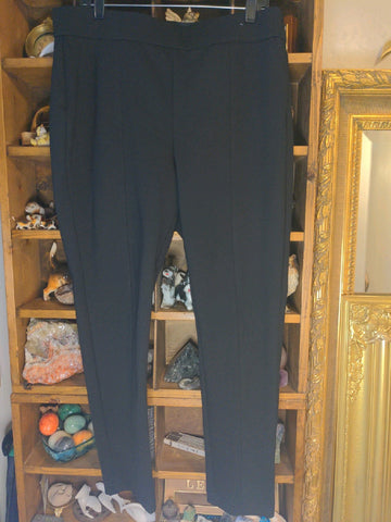 XL Anne Klein Womens Pants Solid black tummy control point pant jeans   New