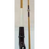 Yellow Johnson Accu-Rod model S4M56, 5'6" Vintage Fishing Rod Spin Casting 2 Pc. Fiberglass Pistol Grip