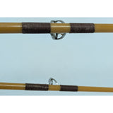 Yellow Johnson Accu-Rod model S4M56, 5'6" Vintage Fishing Rod Spin Casting 2 Pc. Fiberglass Pistol Grip