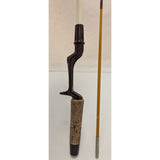 Yellow Johnson Accu-Rod model S4M56, 5'6" Vintage Fishing Rod Spin Casting 2 Pc. Fiberglass Pistol Grip