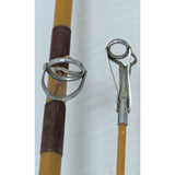 Yellow Johnson Accu-Rod model S4M56, 5'6" Vintage Fishing Rod Spin Casting 2 Pc. Fiberglass Pistol Grip