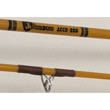 Yellow Johnson Accu-Rod model S4M56, 5'6" Vintage Fishing Rod Spin Casting 2 Pc. Fiberglass Pistol Grip