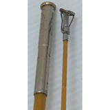 Yellow Johnson Accu-Rod model S4M56, 5'6" Vintage Fishing Rod Spin Casting 2 Pc. Fiberglass Pistol Grip