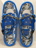 19” LL Bean Kids Snow Shoes Winter Walker Youth Gray Aqua Blue Camo Adjustable Snowshoes