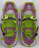 16” LL Bean Kids Snow Shoes Winter Walker Youth Pink Green Girls Adjustable Snowshoes