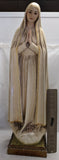 Pilgrim Virgin of Fatima Scarboro Foreign Mission Society Jose Ferreira Thedim Plaster Statue Vintage SFMS