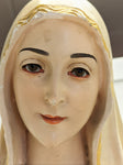 Pilgrim Virgin of Fatima Scarboro Foreign Mission Society Jose Ferreira Thedim Plaster Statue Vintage SFMS