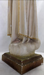 Pilgrim Virgin of Fatima Scarboro Foreign Mission Society Jose Ferreira Thedim Plaster Statue Vintage SFMS