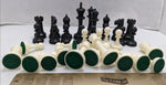 Plastic Staunton Complete Chess Set Black & White Pieces 3 3/4" King with Extra Queen Felt