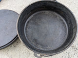 14 CO D Cast Iron "Short" Camp 14" Dutch 3 Leg Footed Oven Older Lodge? 14CO