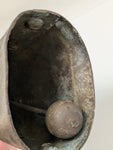 Antique Hand Wrought Folded & Riveted Iron Farm Cow Bell Bronze Plated 5 X 4