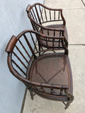 2 Chair Century Chair Company English Regency Faux Bamboo Arm Furniture Mid
