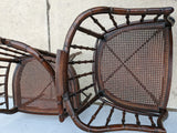 2 Chair Century Chair Company English Regency Faux Bamboo Arm Furniture Mid
