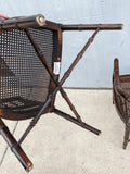 2 Chair Century Chair Company English Regency Faux Bamboo Arm Furniture Mid