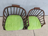 2 Chair Century Chair Company English Regency Faux Bamboo Arm Furniture Mid