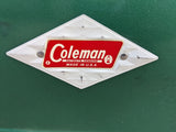 Small Coleman Diamond Cooler Low-Boy SnowLite Metal Green Vintage 1960’s