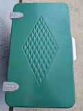 Small Coleman Diamond Cooler Low-Boy SnowLite Metal Green Vintage 1960’s