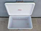 Small Coleman Diamond Cooler Low-Boy SnowLite Metal Green Vintage 1960’s