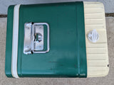 Small Coleman Diamond Cooler Low-Boy SnowLite Metal Green Vintage 1960’s