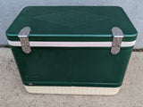 Small Coleman Diamond Cooler Low-Boy SnowLite Metal Green Vintage 1960’s