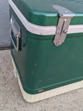 Small Coleman Diamond Cooler Low-Boy SnowLite Metal Green Vintage 1960’s