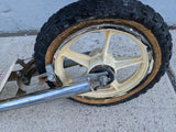 AS-IS [I] BMX Scooter Mags Upright Skate Board Handle Bar Vintage Chrome sidekick miniscoot