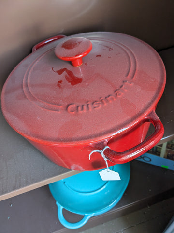 Cuisinart 5 QT Cast Iron Dutch Oven Pot Red Enamel