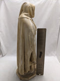 18" Monk PP Caproni Mourner Tomb Sculpture Duke of Burgundy Plaster Statue 1911 Copy Medieval Embodiment Dijon France Figure