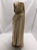 18" Monk PP Caproni Mourner Tomb Sculpture Duke of Burgundy Plaster Statue 1911 Copy Medieval Embodiment Dijon France Figure
