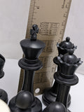 Plastic Staunton Complete Chess Set Black & White Pieces 3 3/4" King with Extra Queen Felt
