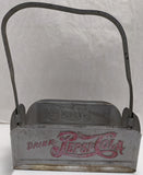 Pepsi Embossed Tin Metal 6 Pack Bottle Holder Carrier Vintage Antique USA WE Co Atlanta