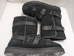 US 10 UGG WOMENS' CLASSIC SHORT  HYBRID BOOTS Black Insulated Snow Winter Suede