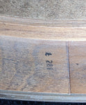 25" Round Oak Howard Miller 622-757 Wall Clock Large Wood Quartz Battery AS-IS