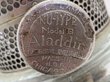 AS-IS Aladdin B-53 Clear Washington Drape Kerosene Oil Lamp w/NuType Nickel Model B