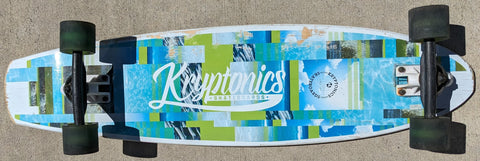 AS-IS Kryptonics California Since 1965 Retro Plywood Skateboard Skate Board 62MM