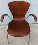 #1 Kimball Bingo Stacking Armchair MidCentury Danish Modern Style Plywood Chair