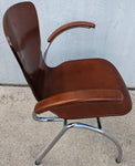 #1 Kimball Bingo Stacking Armchair MidCentury Danish Modern Style Plywood Chair